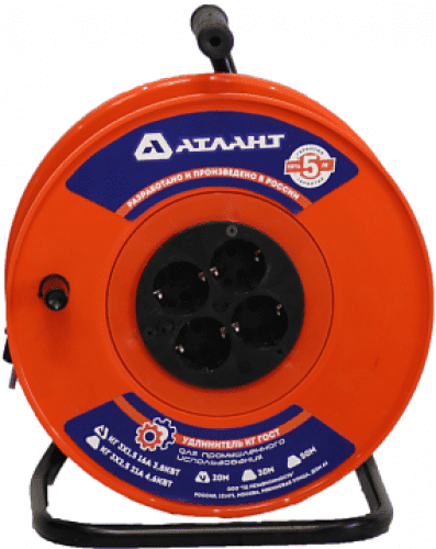 Удлинитель силовой КГ 3*2,5 30м на катушке 40017